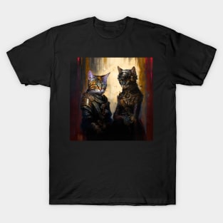 Fashion-forward felines in a cyberpunk world - Feline Fashionista #10 T-Shirt